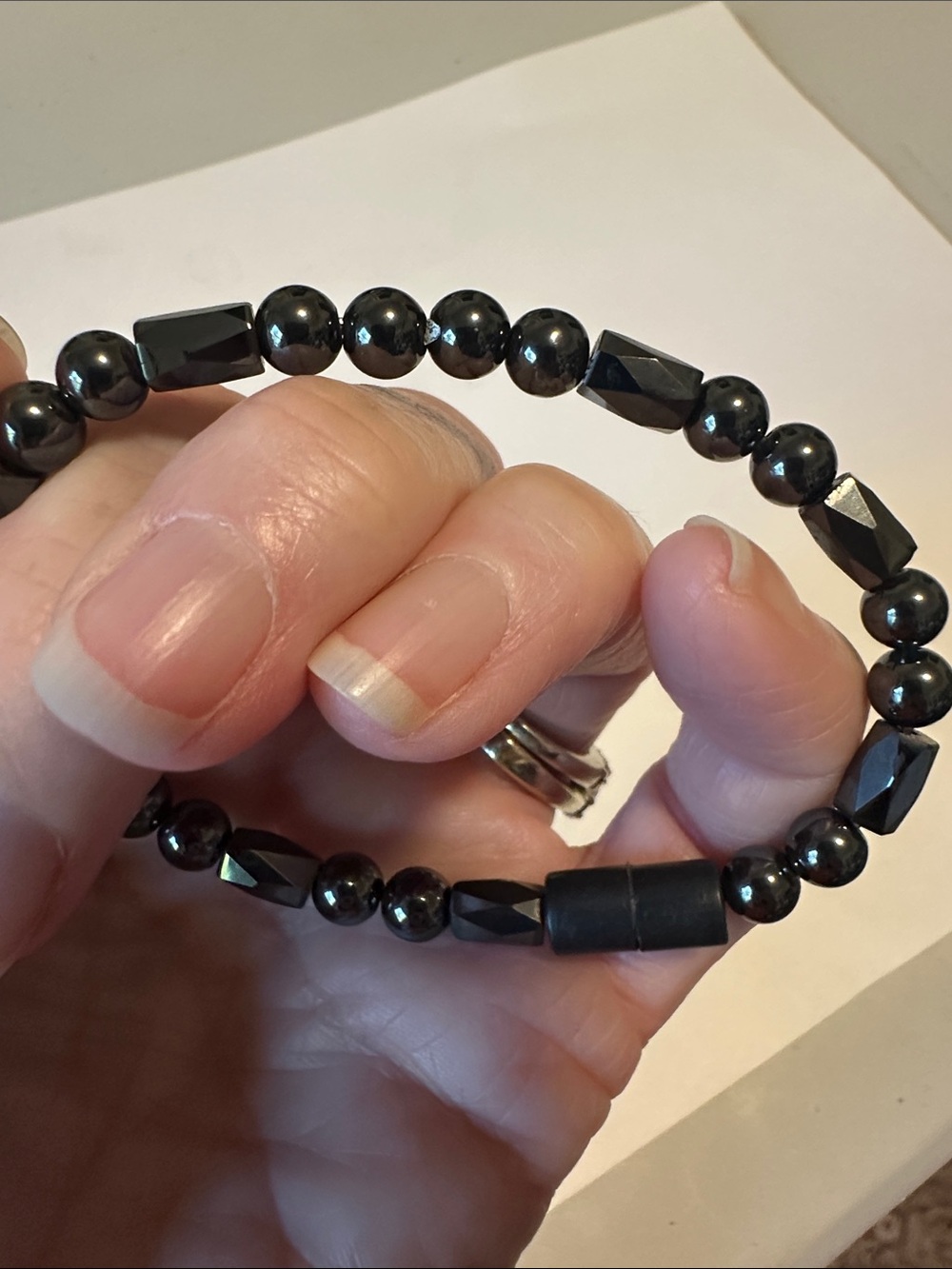 Hematite Beaded magnetic Bracelet